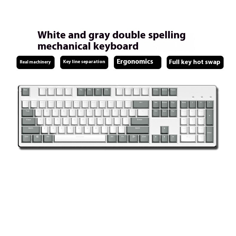 Unlock Your Gaming Potential with the Two Color Hot Swap Mechanical Gaming Keyboard