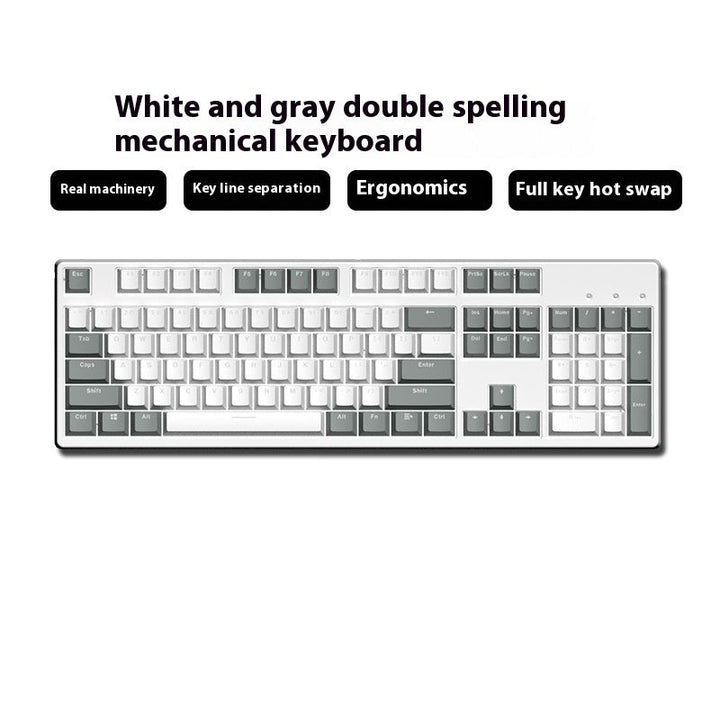 Unlock Your Gaming Potential with the Two Color Hot Swap Mechanical Gaming Keyboard